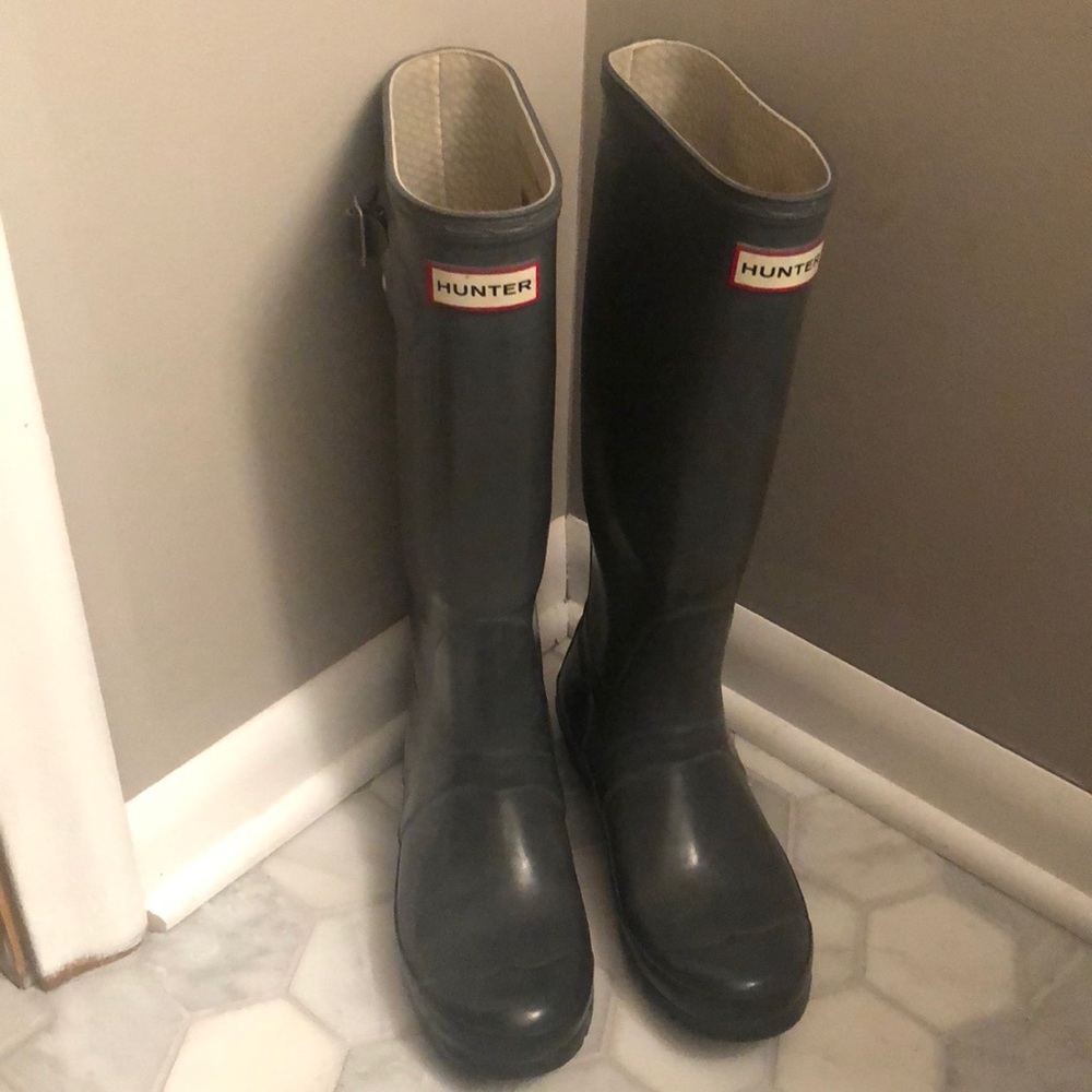 Gray Hunter boots (worn)